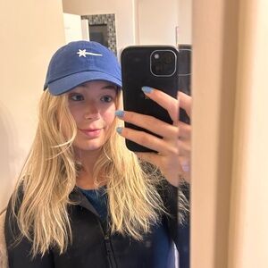 Blue Nike Cap with White Logo